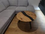 Stolik Kawowy Lity Dąb z Żywica Epoksydowa - obrazek 15